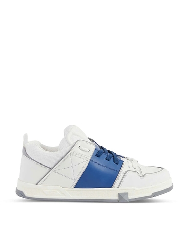 GIÀY VALENTINO GARAVANI Open Skate contrast-stripe leather and woven low-top trainers