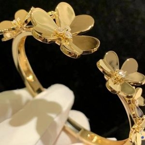 Vòng tay Van Cleef & Arpels Frivole Kim cương vàng vàng 18K