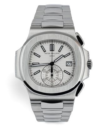 Đồng hồ Patek Philippe Nautilus Chronograph Flyback White Dial mặt số màu trắng