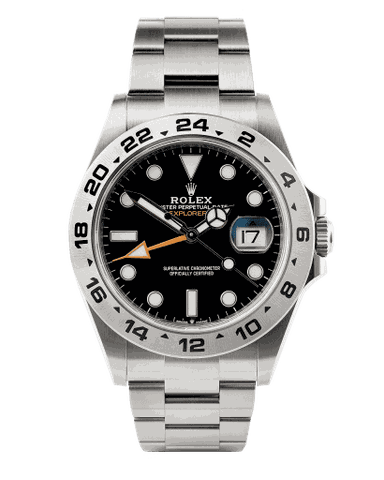 Đồng hồ Rolex Explorer II Black Dial mặt số màu đen