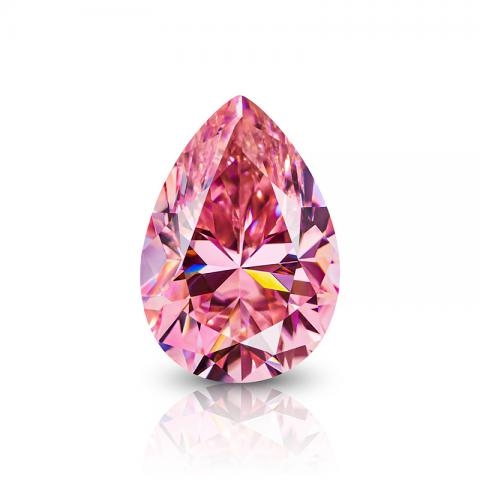 KIM MOISSANITE Màu hồng Sakura Pink VVS1 Pear Cut Moissanite Loose(giá liên hệ)