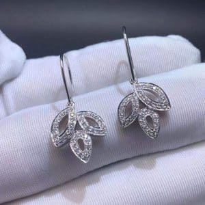 Bông tai Harry Winston Lily Cluster diamond kim cương vàng trắng 18K size medium