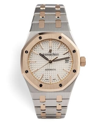 Đồng hồ Audemars Piguet Royal Oak Steel & Rose Gold mặt số màu bạc