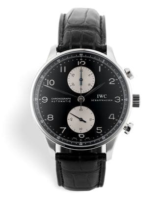Đồng hồ IWC Portuguese Chronograph mặt số màu đen