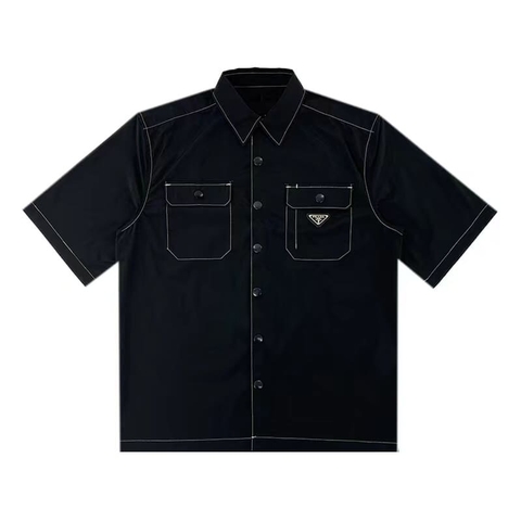 ÁO PRADA TRIANGLE SHIRT BLACK