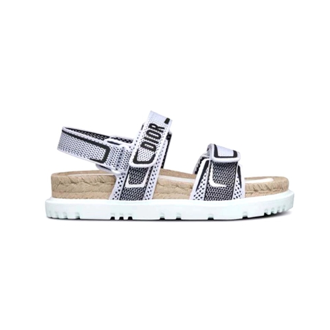 DÉP SANDAL DIOR Dioract Sandal White and Black Technical Mesh and Rubber