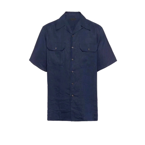 ÁO PRADA BRIGHT THREAD TRIANGLE LOGO COTTON