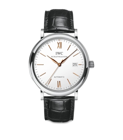 Đồng hồ IWC Stainless Steel Portofino Automatic mặt số màu trắng