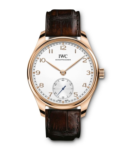 Đồng hồ IWC Rose Gold Portugieser Automatic Watch mặt số màu trắng