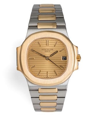 Đồng hồ Patek Philippe Nautilus Steel & Gold mặt số màu vàng gold