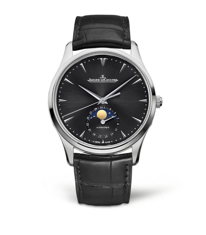 Đồng hồ Jaeger-LeCoultre Stainless Steel Master Ultra-Thin Moon mặt số màu đen