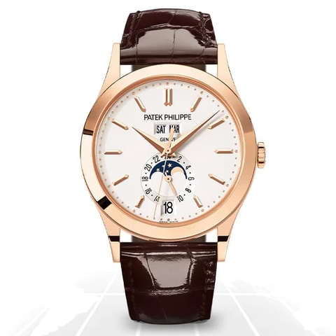 Đồng hồ PATEK PHILIPPE ANNUAL CALENDAR MOON PHASE 5396R-011 mặt số màu trắng