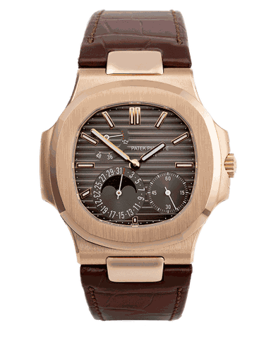 Đồng hồ Patek Philippe Nautilus Power Reserve 5712R trăng sao mặt số màu xám
