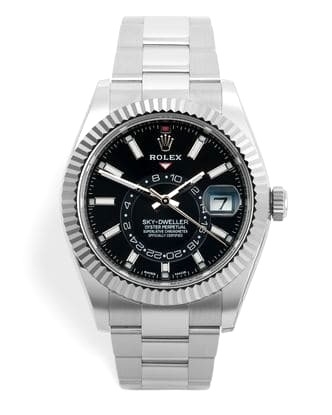 Đồng hồ Rolex Sky Dweller Blue Dial mặt số màu đen