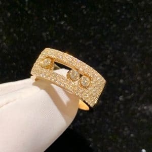 Nhẫn Messika Move Noa GM Pave Diamond kim cương vàng hồng 18K