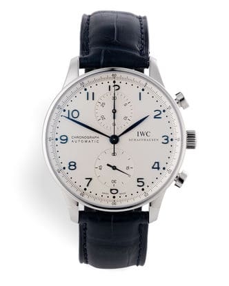 Đồng hồ IWC Portuguese Chronograph mặt số màu xanh