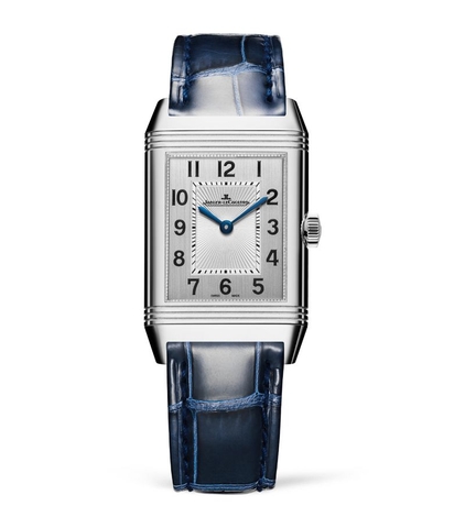 Đồng hồ Jaeger-LeCoultre Stainless Steel and Diamond Reverso Classic Duetto mặt số màu bạc