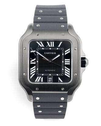 Đồng hồ Cartier Santos de Cartier Black ADLC mặt số màu đen