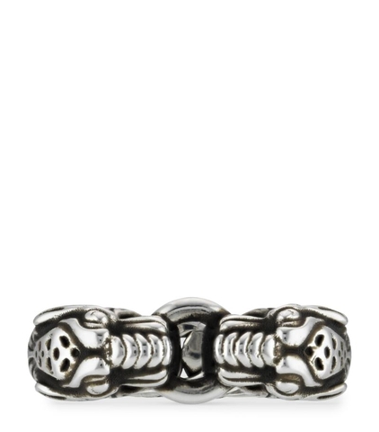 Nhẫn bạc GUCCI  Sterling Silver Tiger Head Ring