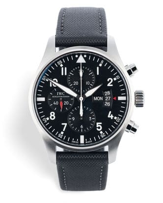 Đồng hồ IWC Pilot's Chronograph mặt số màu đen