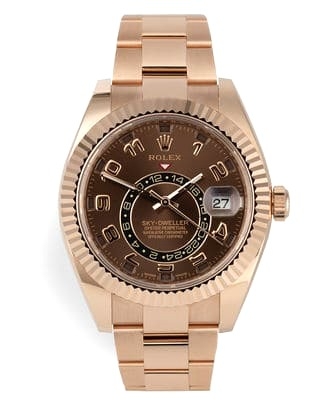 Đồng hồ Rolex Sky Dweller Sky-Dweller Everose Chocolate Dial mặt số màu sô cô la