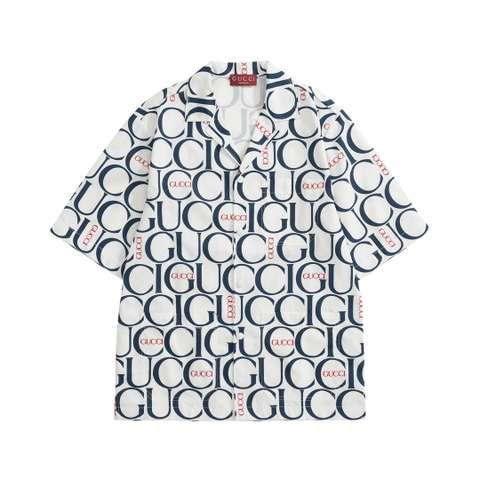 ÁO GUCCI GG LOGO GUCCI SHIRT LỤA DÂU TẰM