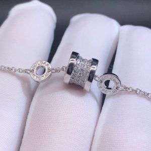 Vòng tay BVLGARI B.Zero 1 Kim cương Diamond vàng trắng 18K