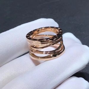 Nhẫn BVLGARI B.zero1 4 vòng vàng hồng 18K