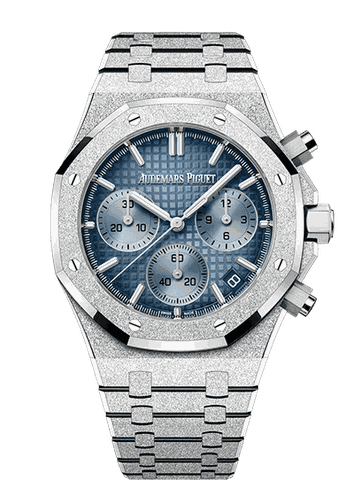 Đồng hồ Ademars Piguet Royal Oak Selfwinding Chronograph Frosted mặt số màu xanh ice