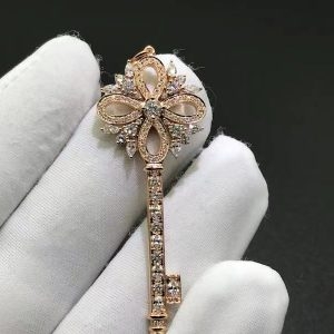 Vòng cổ Tiffany & Co Victoria dây chuyền chìa khóa vàng hồng 18K