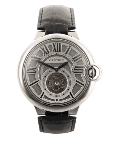 Đồng hồ Cartier Ballon Bleu Tourbillon mặt số màu xám bạc