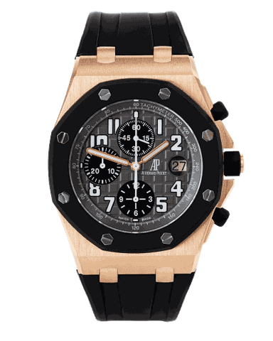 Đồng hồ Audemars Piguet Royal Oak Offshore Rose Gold mặt số màu đen