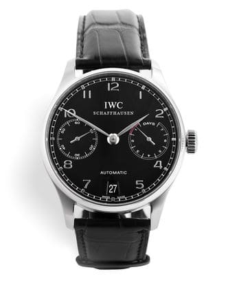 Đồng hồ IWC Portuguese 7 Day Power Reserve mặt số màu đen