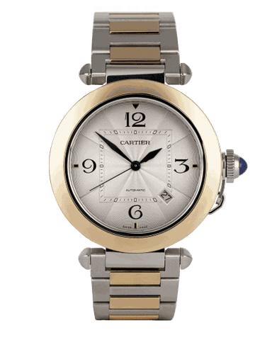 Đồng hồ Cartier Pasha de Cartier mặt số màu xám trắng