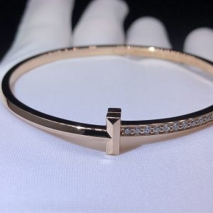 Vòng tay Tiffany & Co T1 kim cương vàng hồng 18K