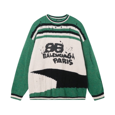 ÁO Balenciaga Multi Color Sewing Sweater Unisex
