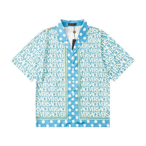 ÁO VERSACE SHIRT SILK BLUE