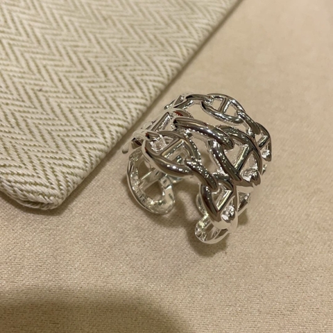 NHẪN HERMES ENCHAINEE PIG NOSE Bạc S925