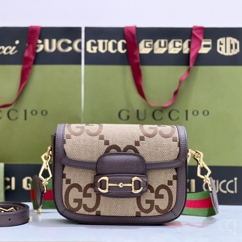 TÚI Gucci GG Horsebit mini Jumbo bag brown Top Quality