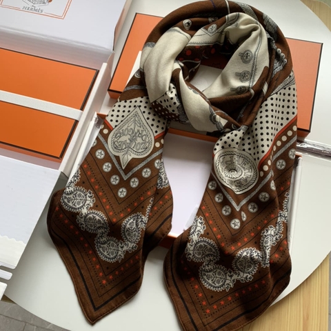 KHĂN HERMES H Family cashmere scarf