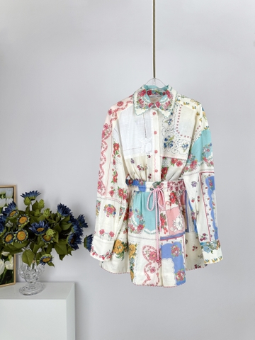 ÁO ZIMMERMANN Flower Long Vintage Dress