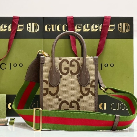 TÚI Gucci GG mini Jumbo Tote Bag brown Top Quality