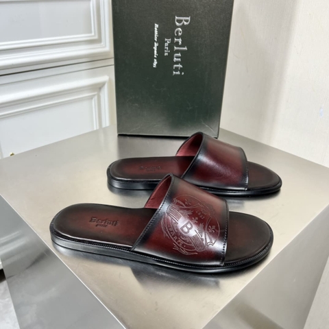 DÉP BERLUTI PATINA LEATHER SLIPPER