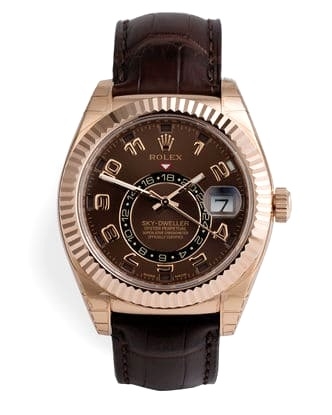 Đồng hồ Rolex Sky Dweller Chocolate Dial mặt số màu sô cô la