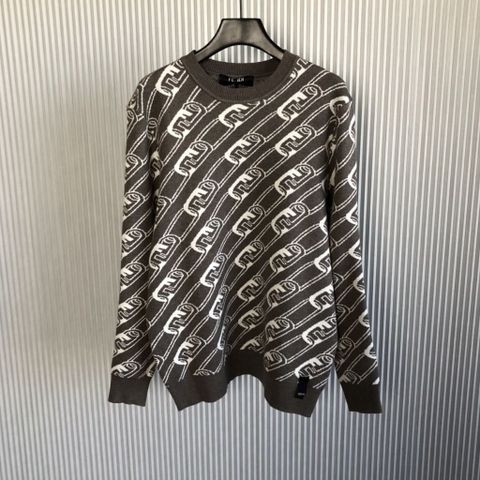 ÁO FENDI FF White and Brown Sweater
