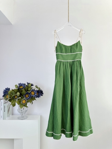 VÁY ZIMMERMANN Green Color Vintage Dress