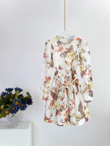 VÁY ZIMMERMANN Vintage Flower Short Sleeve Midi Dress High Classy