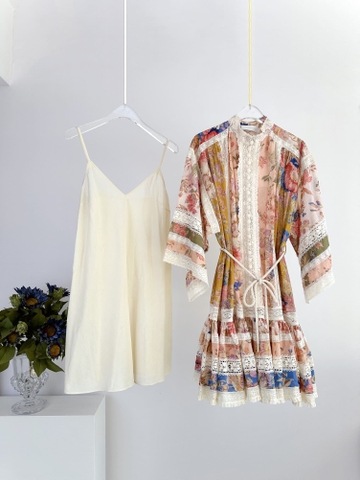 VÁY ZIMMERMANN Vintage Flower Short Sleeve Midi Dress High Classy