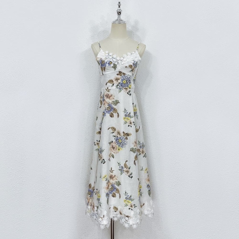 VÁY ZIMMERMANN Vintage Flower Short Sleeve Long Dress High Classy