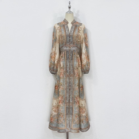 VÁY ZIMMERMANN Vintage Flower Long Sleeve Long Dress High Classy